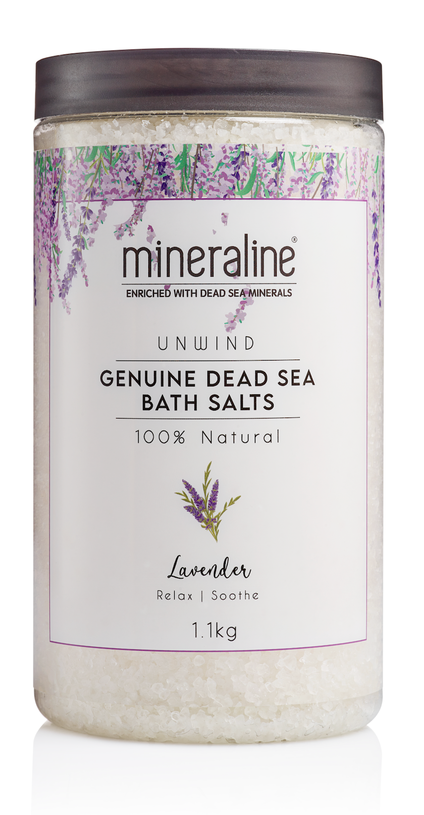 Unwind Lavender Genuine Dead Sea Bath Salts | أملاح البحر الميت بزيت الخزامى