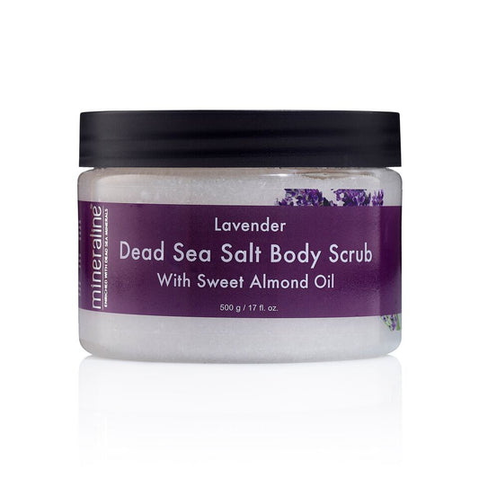 Lavender Dead Sea Salt Body Scrub | مقشر للجسم بأملاح البحر الميت وزيت اللوز الحلو وزيت الخزامى