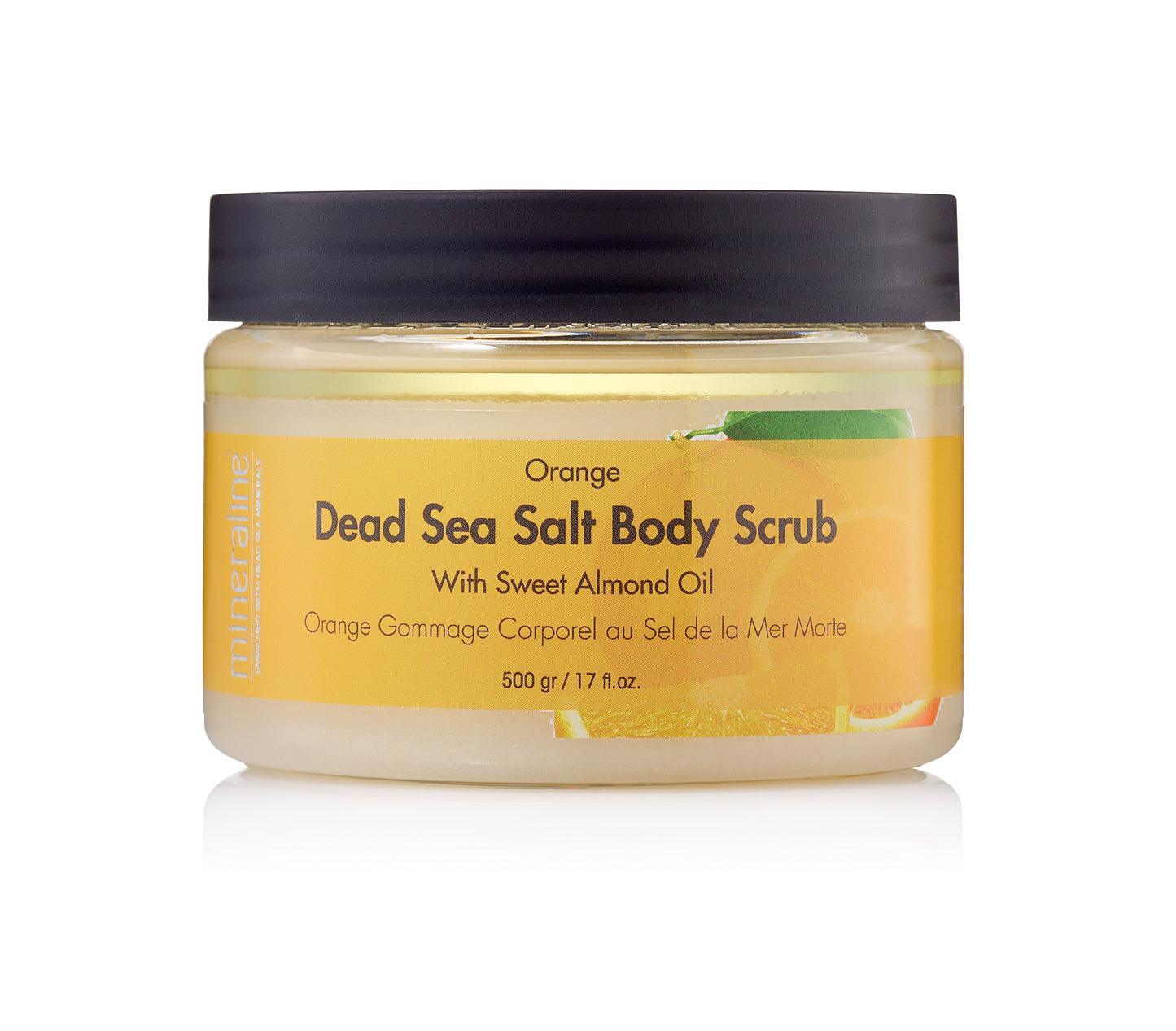 Orange Dead Sea Salt Body Scrub| مقشر للجسم بأملاح البحر الميت وزيت اللوز الحلو -  برتقال ⁩⁩