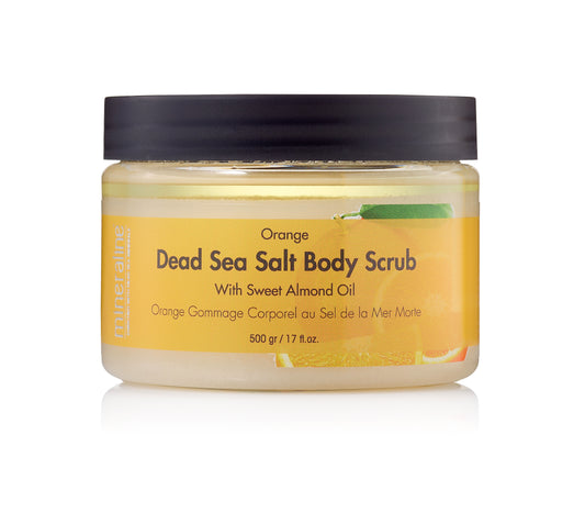 Orange Dead Sea Salt Body Scrub| مقشر للجسم بأملاح البحر الميت وزيت اللوز الحلو -  برتقال ⁩⁩